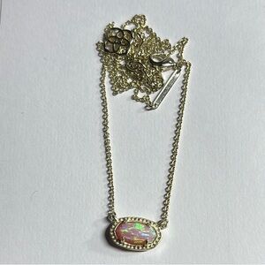 kendra scott pink gold necklace